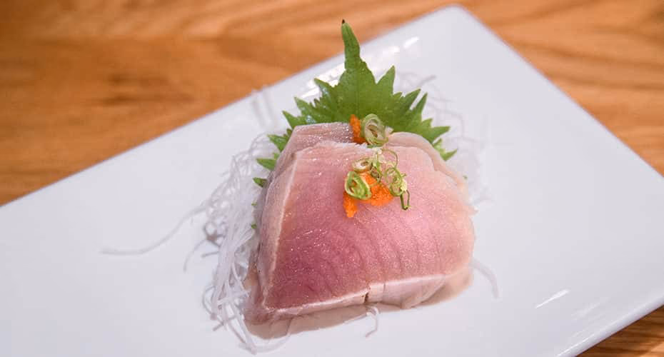 What is the difference between Albacore sushi and sashimi?