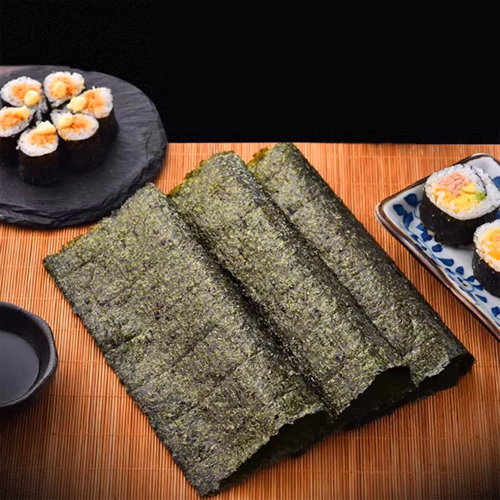 ¿Cuál es el color de las algas para hacer sushi?