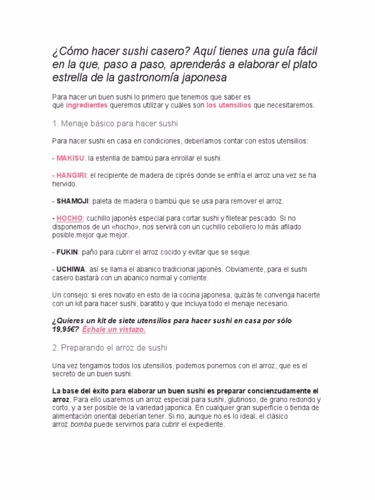 ¿Qué enseña este libro y guía de recetas de sushi para principiantes?