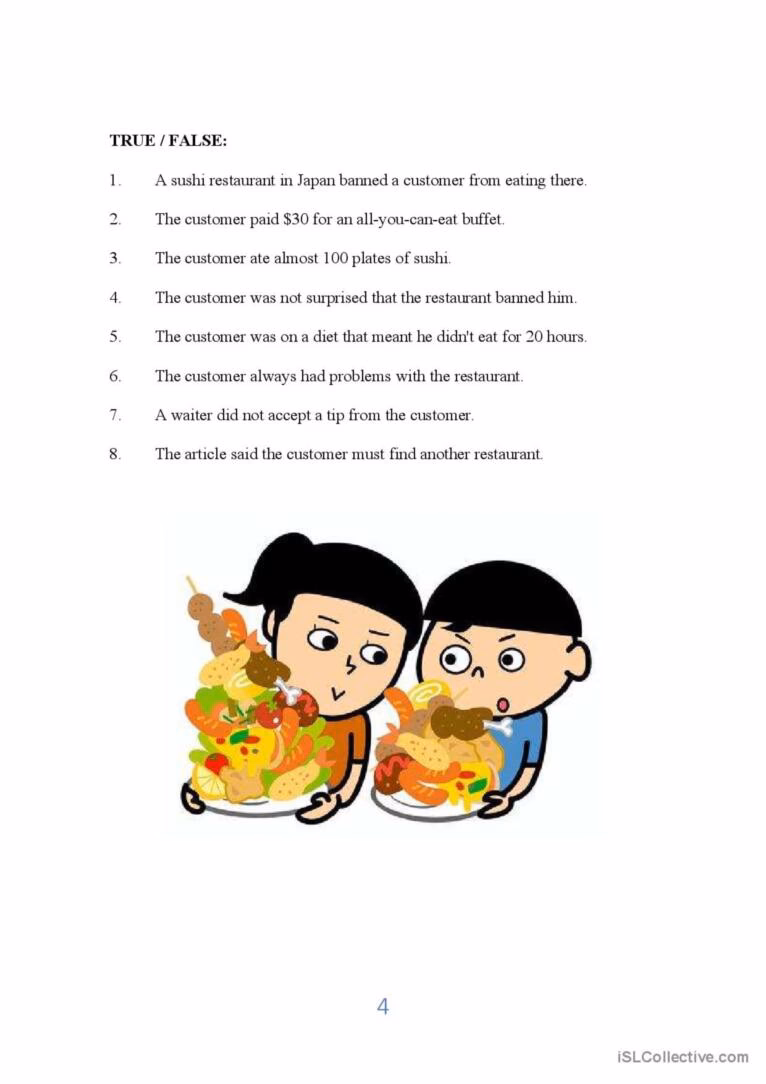 What is a restaurant worksheet?