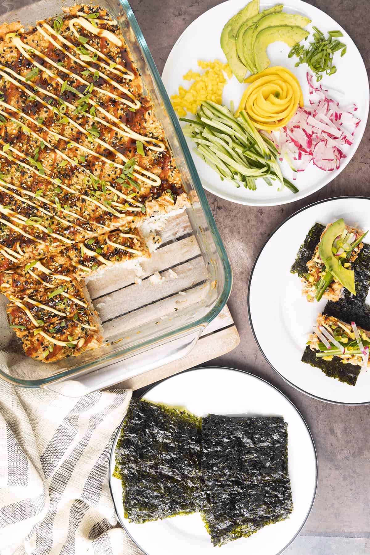 Can you make a salmon sushi bake without salmon?