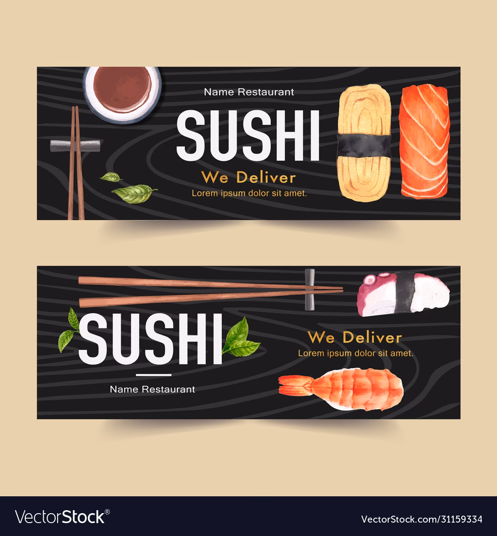 Are there Free banner sushi templates PSD or ai files?