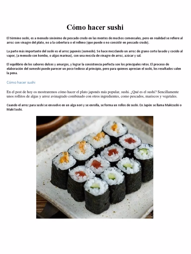 ¿Qué ingredientes se necesitan para hacer rellenos para sushi casero?