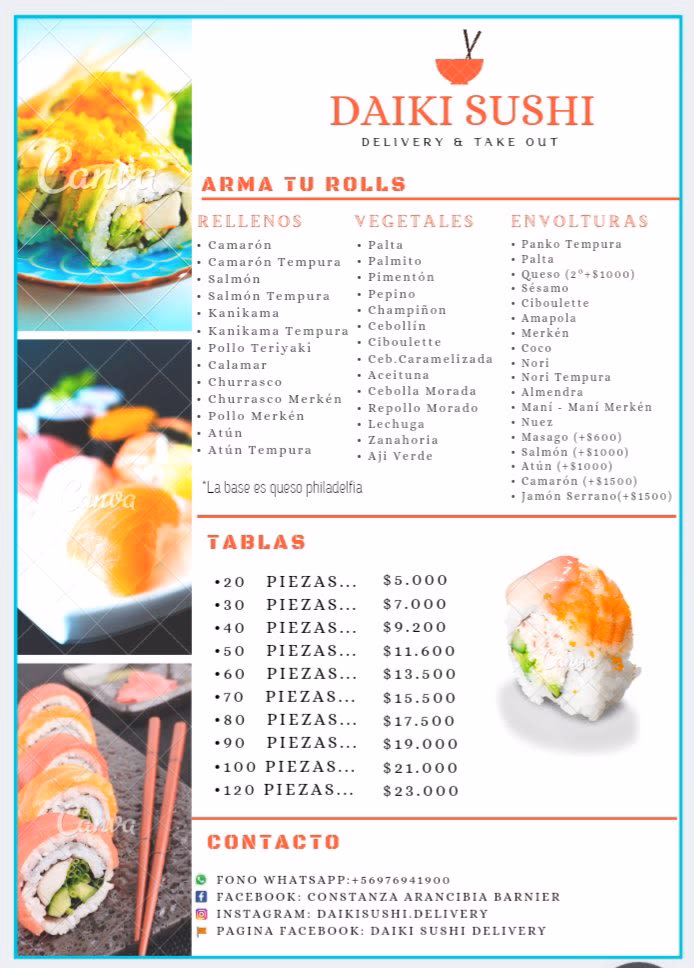 ¿Qué ofrece daisukisushi?