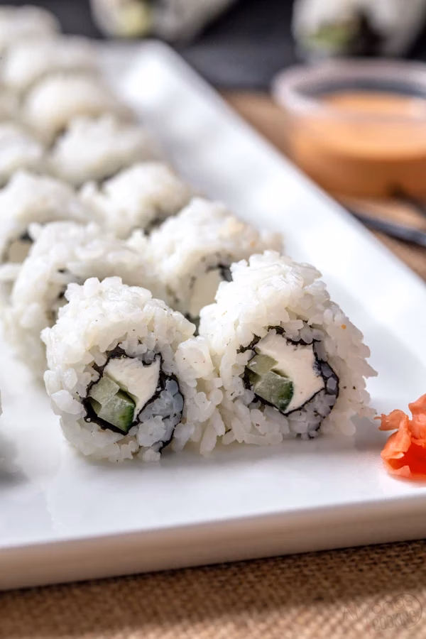 What are the different types of cream cheese sushi?