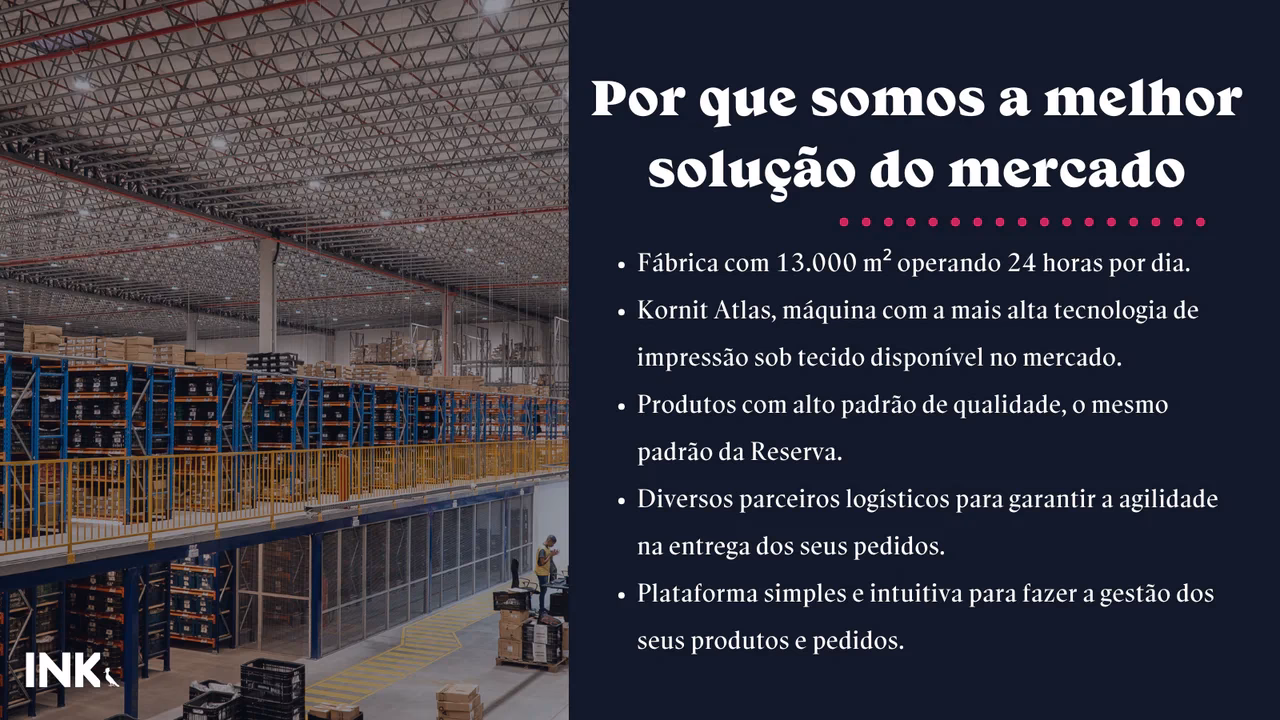 Qual é a ideia principal da reserva com a iniciativa da fábrica camisaria?