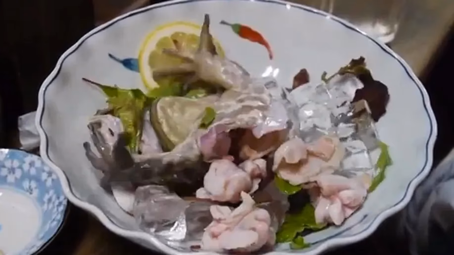 Where can I eat frog sashimi in Tokyo?