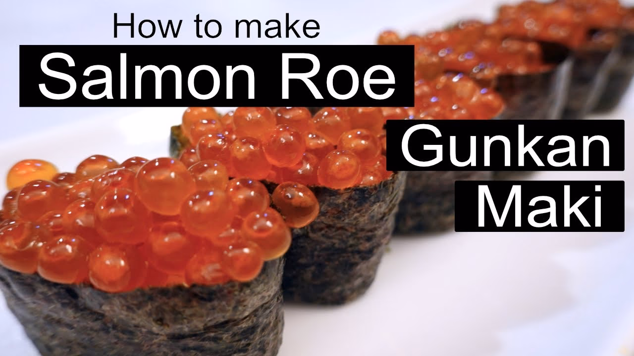 How to make salmon roe Gunkan sushi?