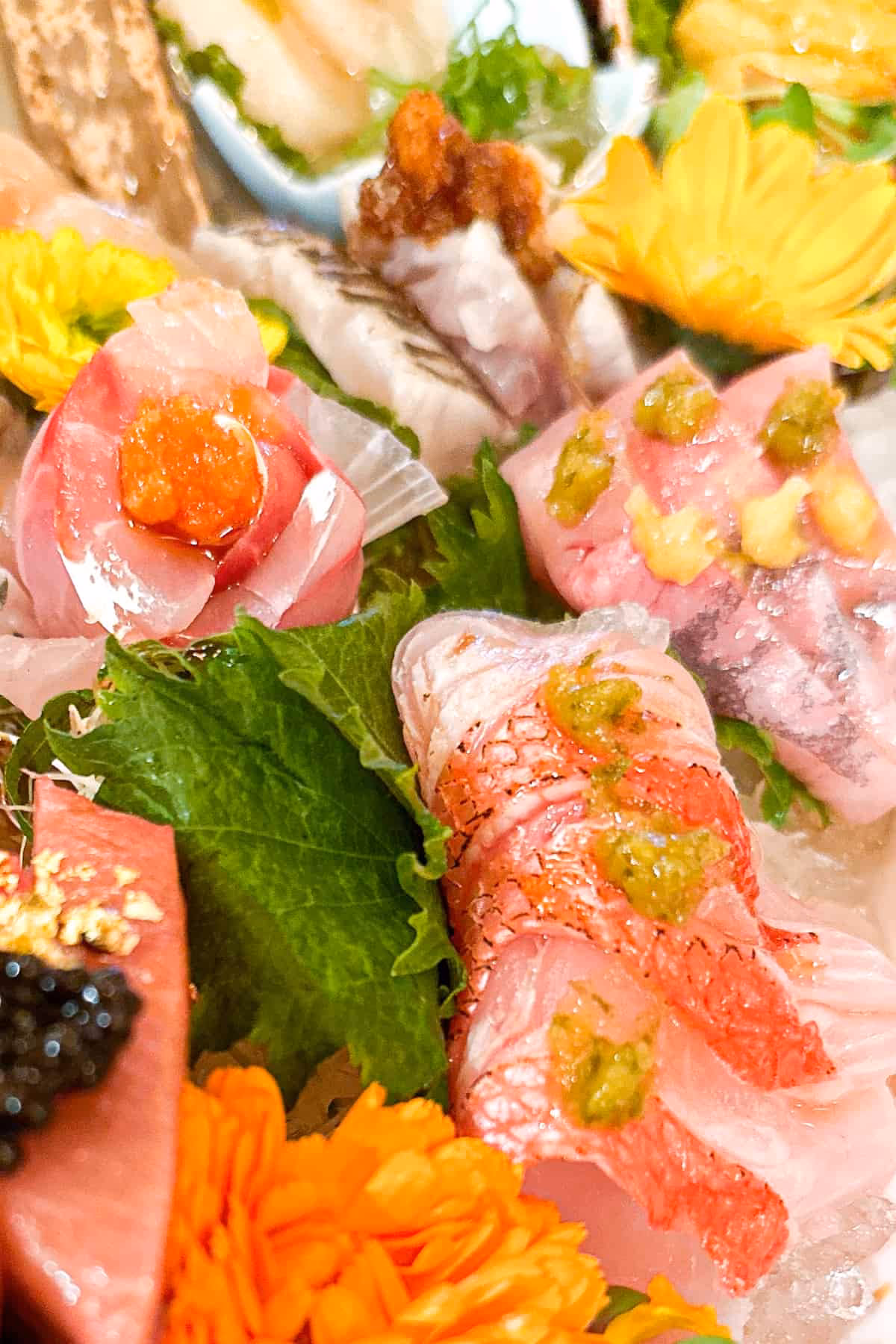 What are the health benefits of salmon sashimi?