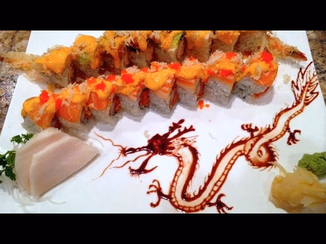 How do you create aesthetically pleasing sushi plates?