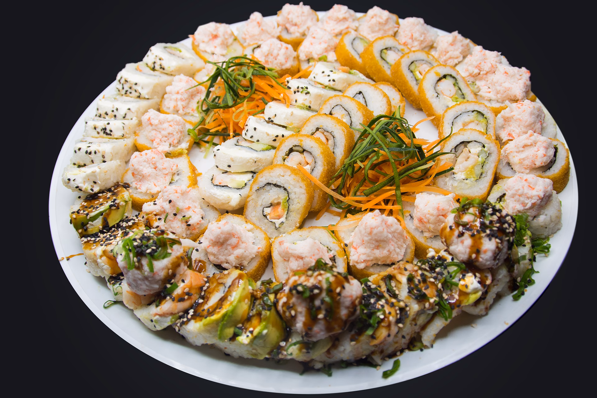 ¿Cuántos platos tiene Sendai sushi?