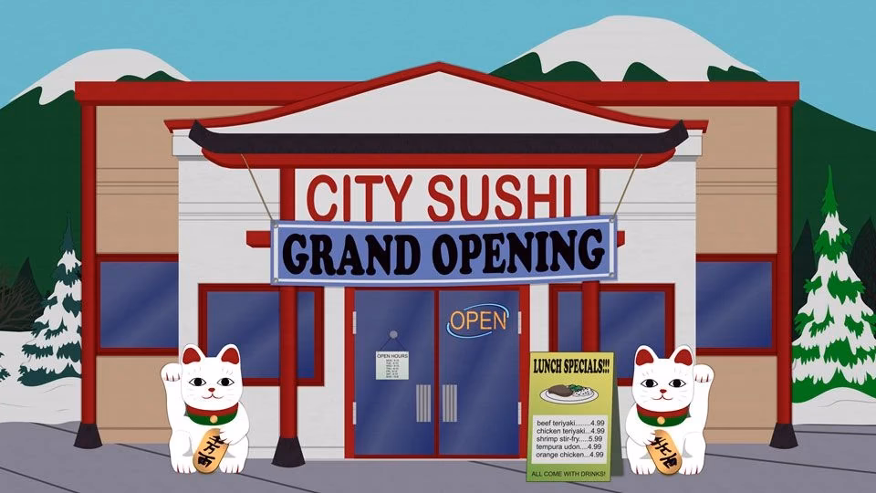 Who is City Sushi starring Trey Parker?