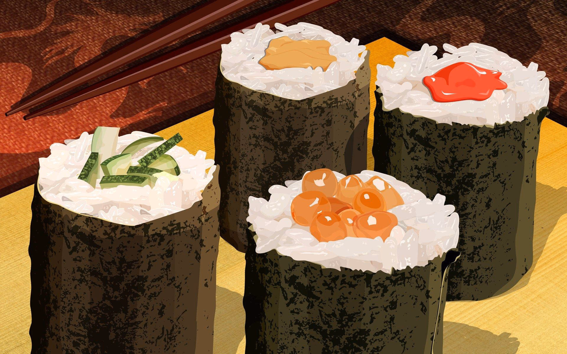 How many high resolution sushi wallpapers are there?