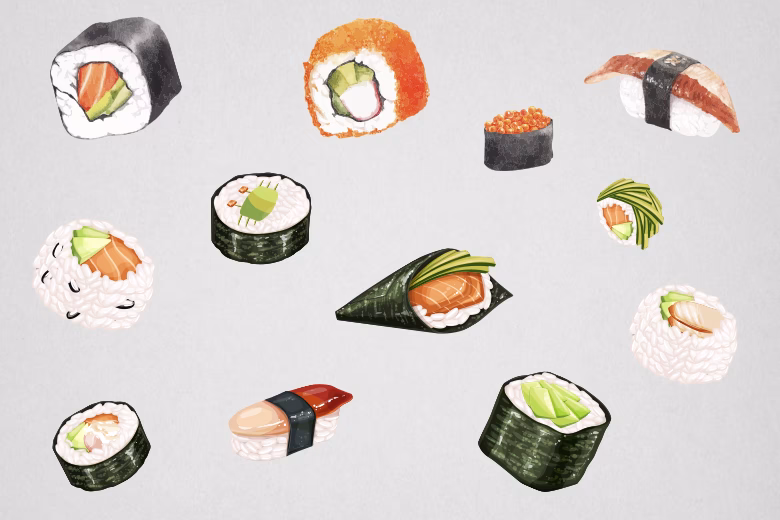 ¿Cuál es la diferencia entre sushi enrollado y Sushi Ura?
