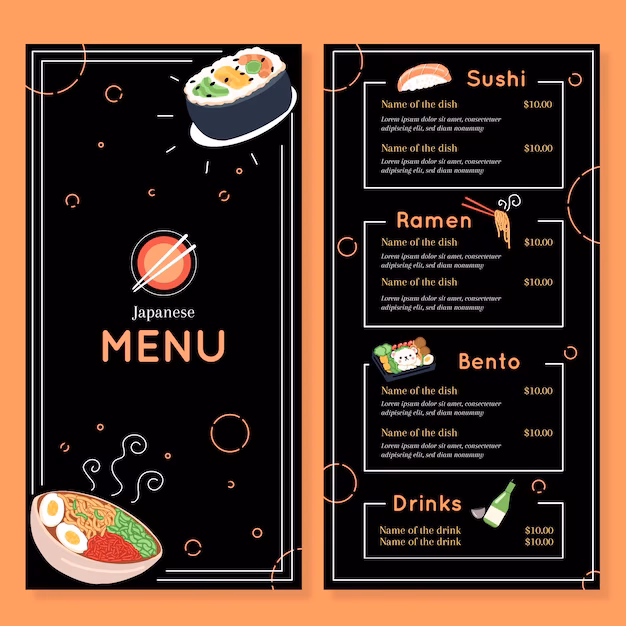 How can I create a sushi menu online for free?