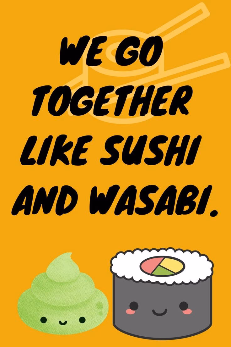 What are some funny Instagram captions & quotes about sushi?