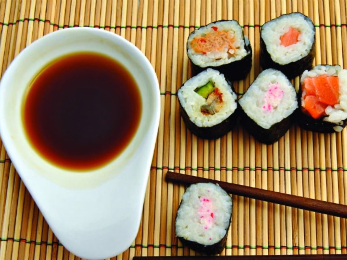 What is soy sauce used for in sushi?