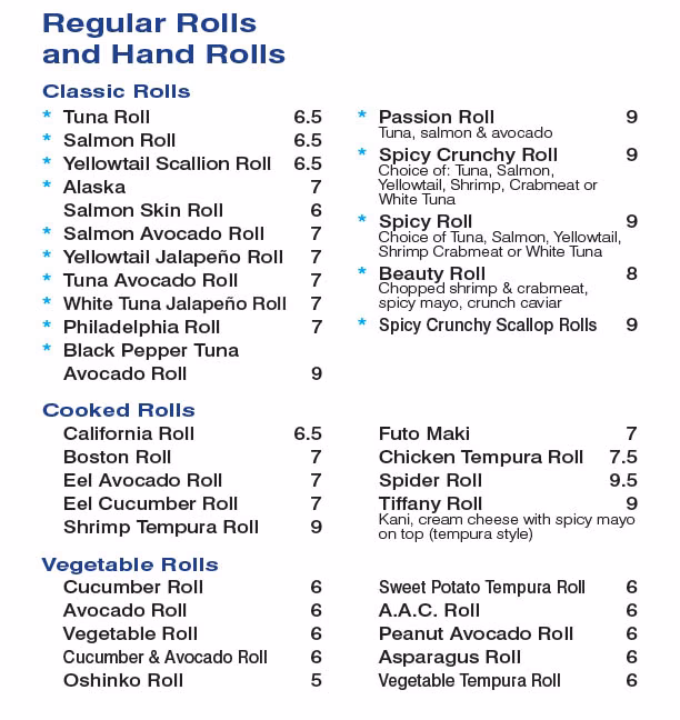 What is the menu at Taka?