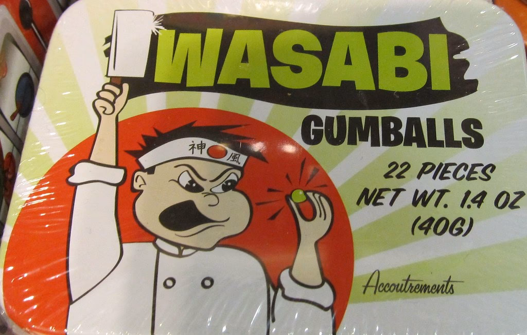 How many wasabi gumballs in a tin?