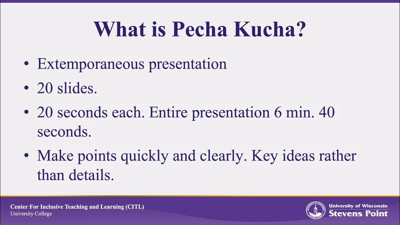¿Cuál es el ritmo de una presentación de Pecha Kucha?