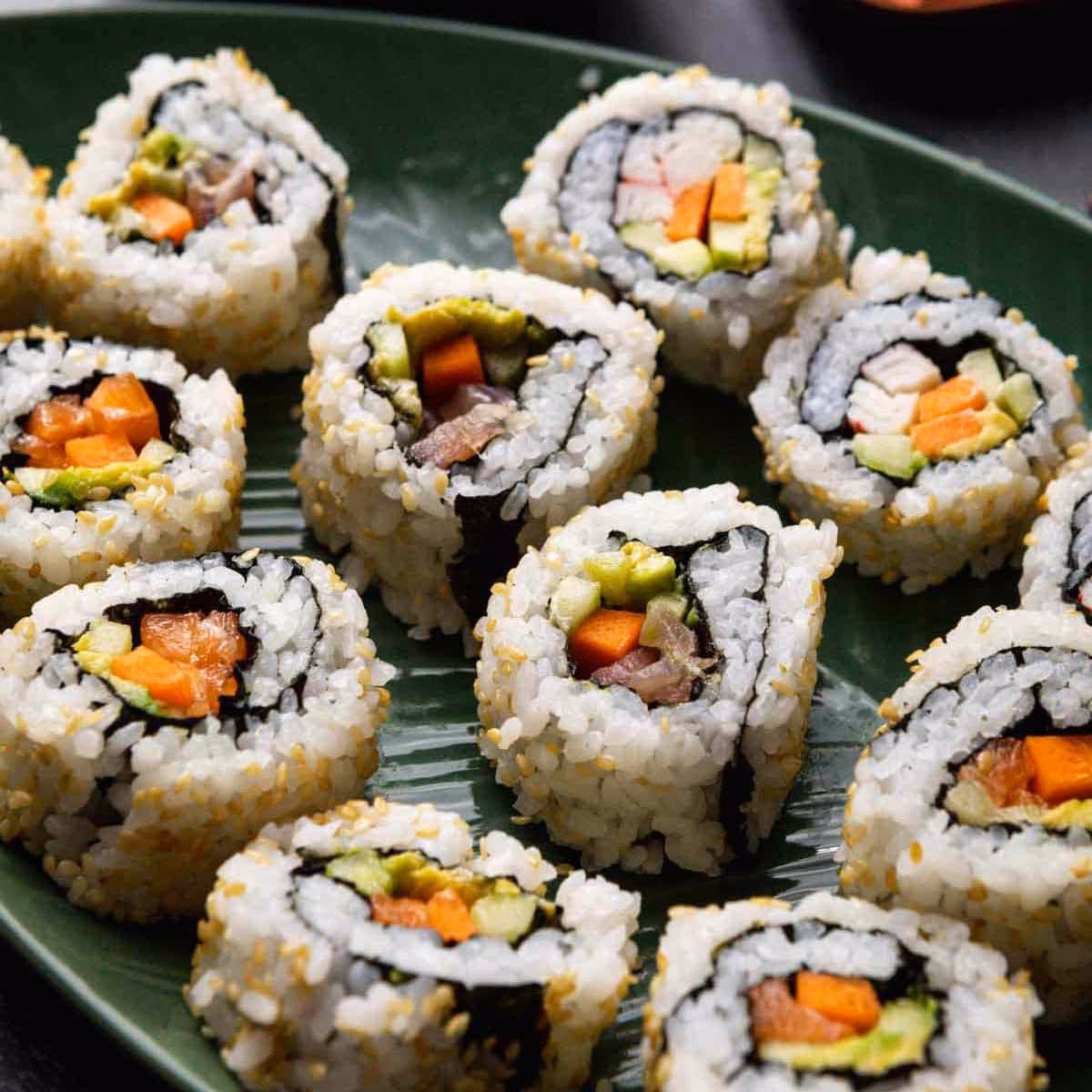 What is a maki roll made of?